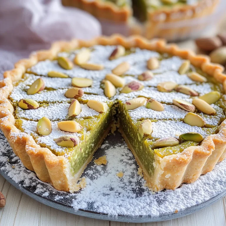 Crostata della nonna al pistacchio