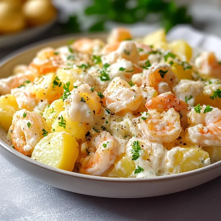 Insalata di patate e gamberi