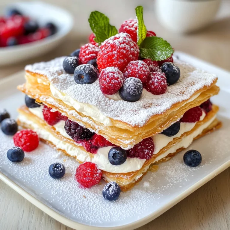 Millefoglie ai frutti di bosco