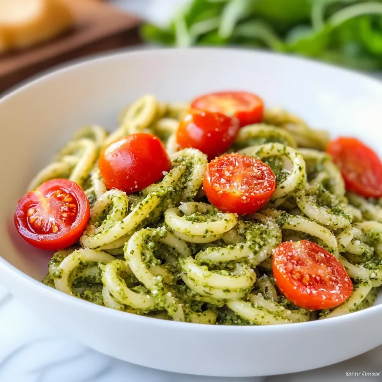 Pasta al pesto di rucola