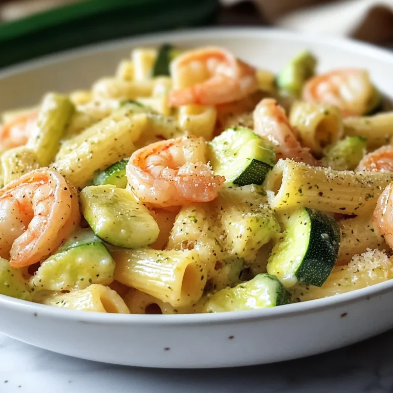 Pasta con gamberi e zucchine