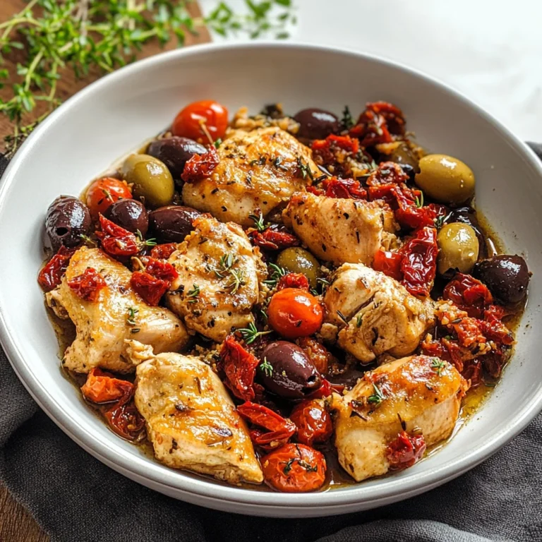 Pollo con olive e pomodorini