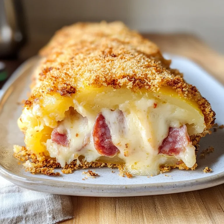 Rotolo di patate salame e formaggio