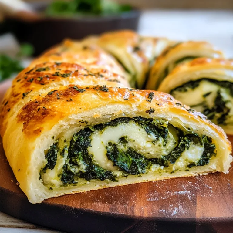 Rotolo di pizza con spinaci