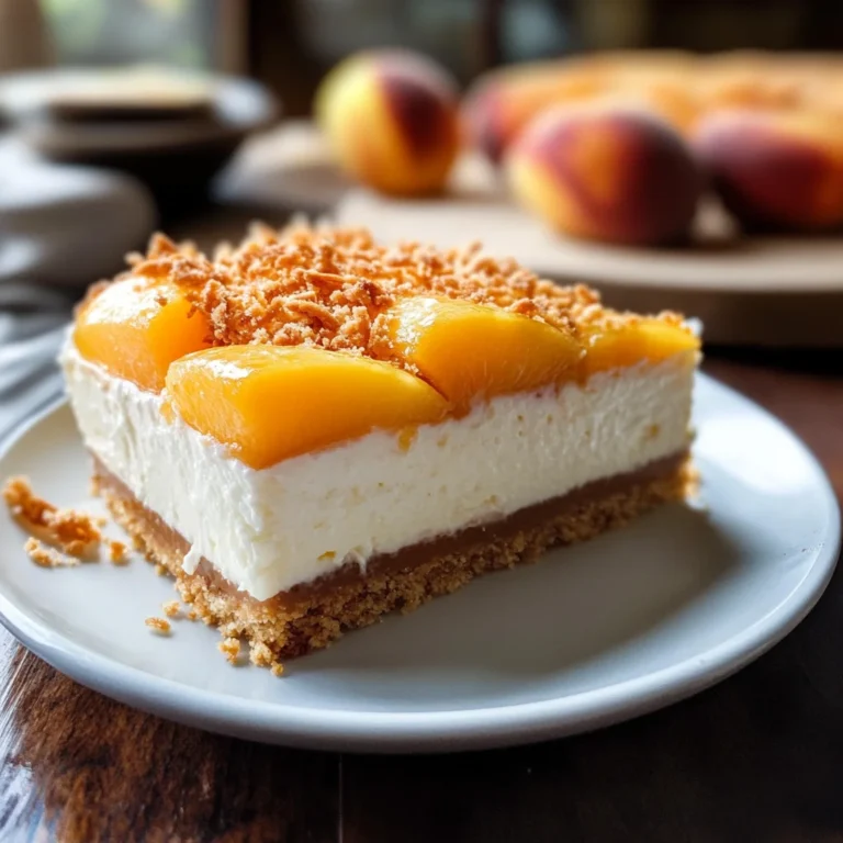 Torta fredda pesche e cocco