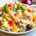 Insalata di patate con tonno