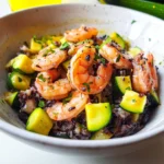 Insalata di riso venere gamberi e zucchine