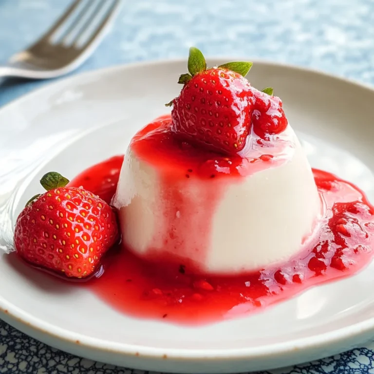Panna cotta alle fragole