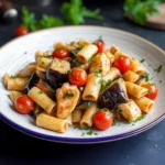 Pasta con melanzane e pesce spada