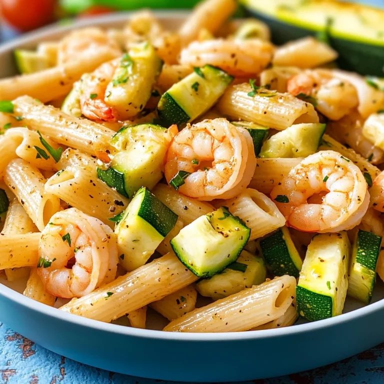 Pasta fredda zucchine e gamberi