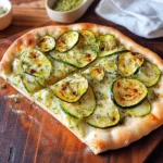 Pizza bianca con zucchine