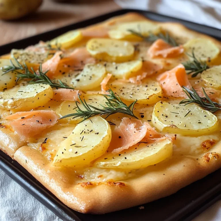 Pizza con patate e salmone