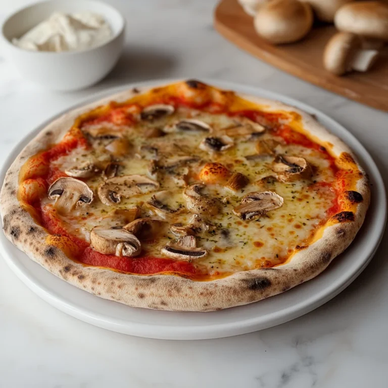 Pizza semintegrale ai funghi