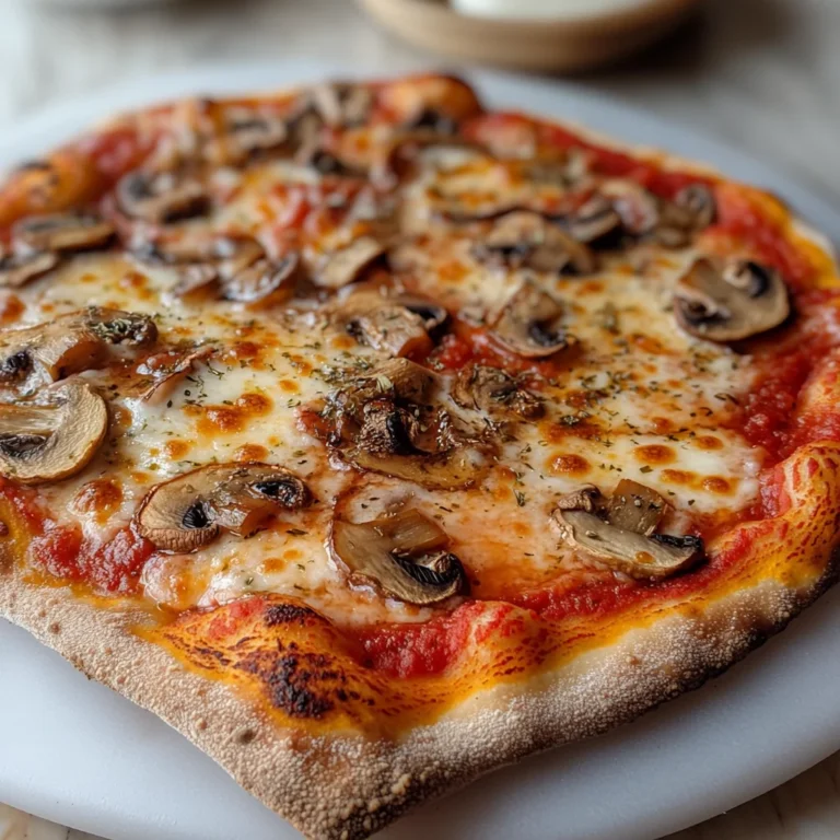 Pizza semintegrale ai funghi