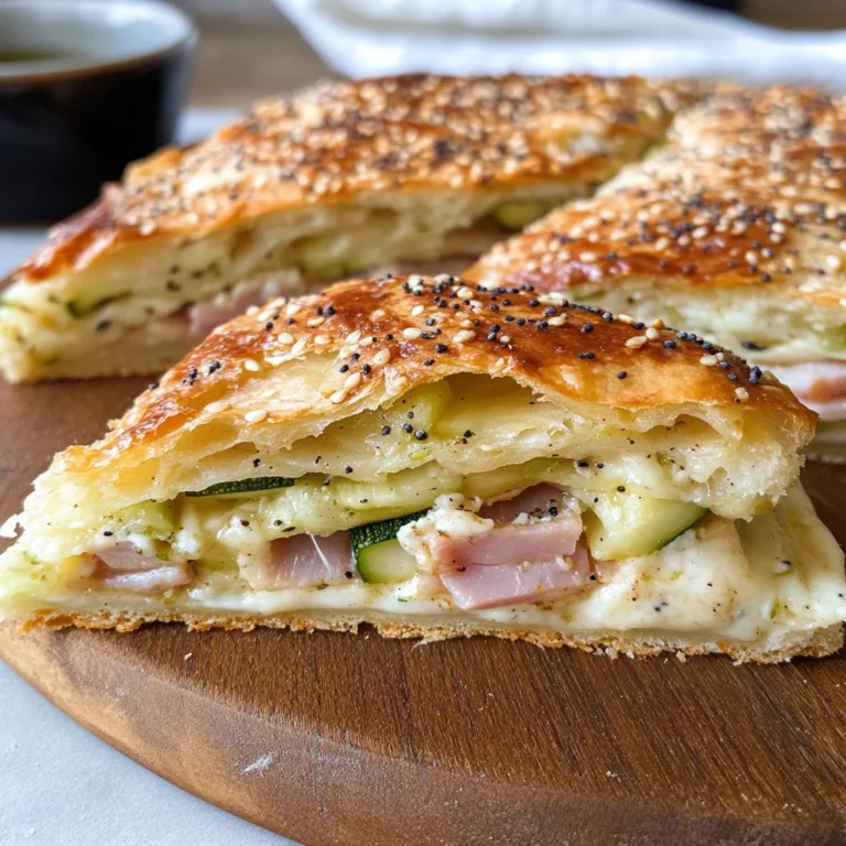 Rustichella con zucchine e prosciutto di pollo