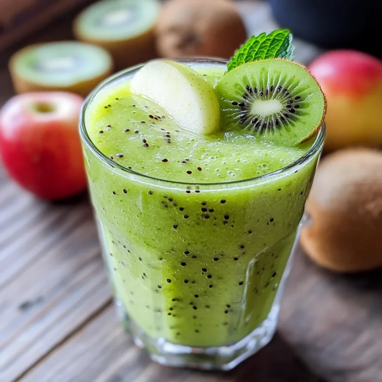 Smoothie mela e kiwi